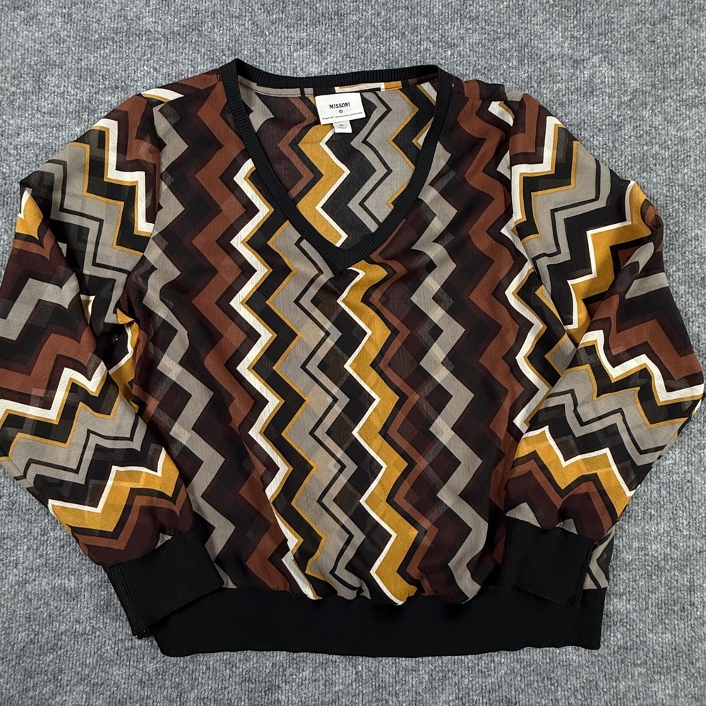 Missoni Sweater Womens XL Chevron‎ Long Sleeve Target 20th Anniversary Pullover